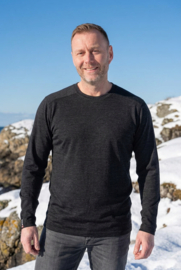Woolwear of Scandinavia Baselayer LM 100% merinowol- Zwart Melange