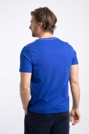Weird Fish Cast Off Front Print Graphic T-Shirt - Mazarine Blue
