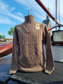 Emerald ALAND wool sweater 1/4 zip - Brown