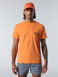 North Sails SS T-Shirt with Pocket - Spiced Coral