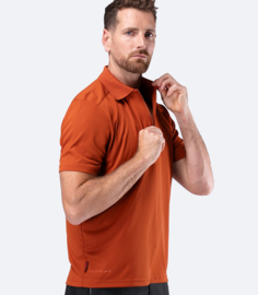 Zhik Mens UVActive™ Short Sleeve Polo - Red Earth
