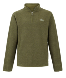 Weird Fish - Stern 1/4 zip Eco Macaroni - Dark Olive