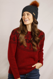 Weird Fish Asteria Eco Fair Isle Jumper - RougeRed