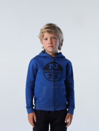 North Sails Hoodie Full Zip Sweatshirt w/Graphic - Ocean Blue AW22