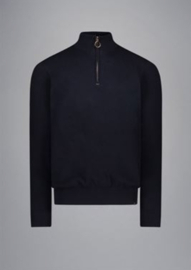 Paul & Shark Shark Tag Pima Cotton HZ Sweater - Navy