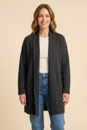 Emerald Myre Wool CARDIGAN 100% Wollen Vest - Antrazite