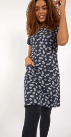 Weird Fish - Organic Printed Jersey Dress- Tallahassee - Navy Blue - SS21