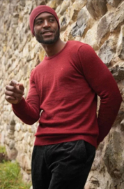 Apu Kuntur Alpaka Pullover BASIC - Rot meliert