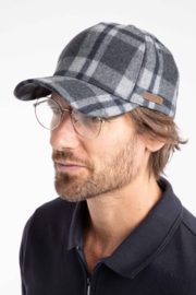 Weird Fish Falkirk Flannel Check Cap - Midnight