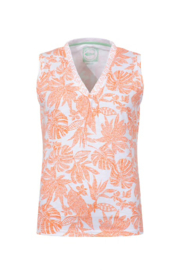 Weird Fish Nonno Printed Jersey Vest - Sorbet