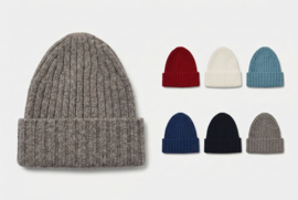 Emerald Tallin Beanie 100% wool - Grey (More Colours Available)