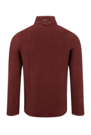Weird Fish Transom Full Zip Eco Macaroni - Pinot Red