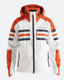 Henri Lloyd FREMANTLE STRIPES HOOD JACKET - white/orange