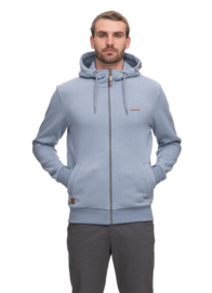 Ragwear Natte Zip Sweatvest Hoody - Stone Blue