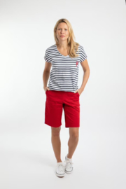 Weird Fish Liora Embroidered Pocket T-Shirt - Navy