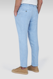 x Paul & Shark 100% Linen Chino Trousers with drawstring - Granada Sky