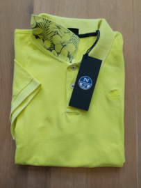 North Sails - POLO S/S W/EMBROIDERY - Yellow Fluo - SS21