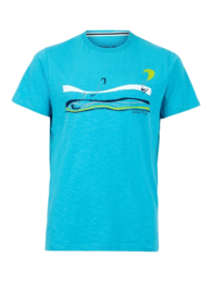 Weird Fish Organic Graphic Tee - Kitesurfers - Turquoise - SS21