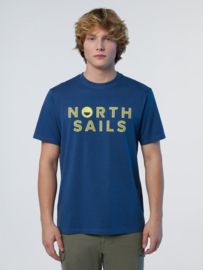 North Sails T-Shirt SS Line Print - Dark Denim