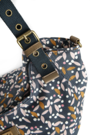 Weird Fish Hollington Printed Canvas Shoulder Bag - Dark Navy