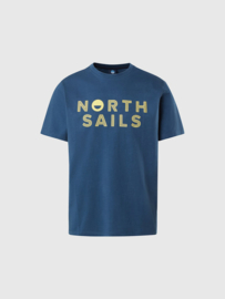 North Sails T-Shirt SS Line Print - Dark Denim