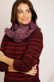 Weird Fish Alverton Eco Printed Scarf - Crushed Berry