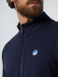 North Sails Basic Full Zip Sweatshirt- Navy Blue