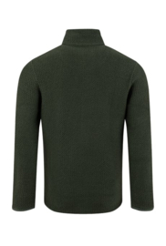 Weird Fish Cruiser 1/4 Zip Eco Macaroni Sweatshirt - Duck Green