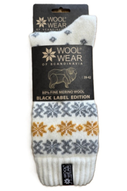Woolwear Noorse sokken extra fijne 80% merinowol - Wit