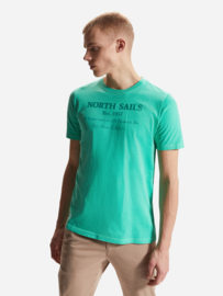 North Sails - T-SHIRT S/S W/GRAPHIC - Blarney Green -SS21