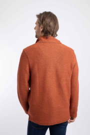 Weird Fish Cruiser 1/4 Zip Eco Macaroni Sweatshirt - Baked Clay