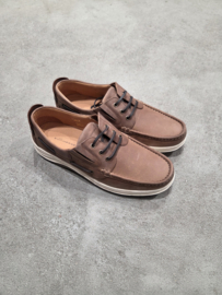 Sommerset Somerton Leather Boat Shoe Slip in / Instapper - Mid-Brown