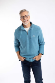 A Weird Fish Cruiser 1/4 Zip Eco Macaroni Sweatshirt - Bluebird
