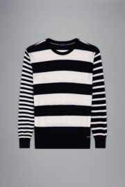 Paul & Shark Wool crewneck with badge - striped