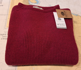 Emerald JURMO wool sweater round neck - Wino Framboise