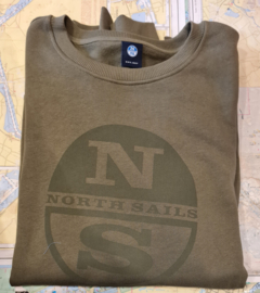 North Sails Crewneck Sweatshirt w/graphic - Ivy Green AW22