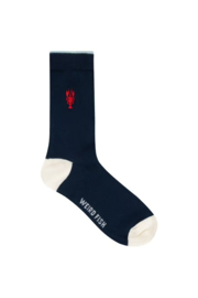 Weird Fish Parade Patterned Socks  3 pack - Navy