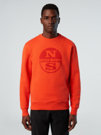 North Sails Hoodie Sweatshirt W/Graphic - Bright Orange