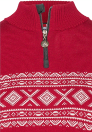 Arctic Circle Nanna Noorse Sweater Women - 100% merino wol -  deep red