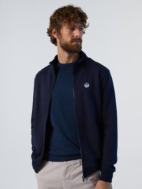North Sails Basic Full Zip Sweatshirt- Navy Blue