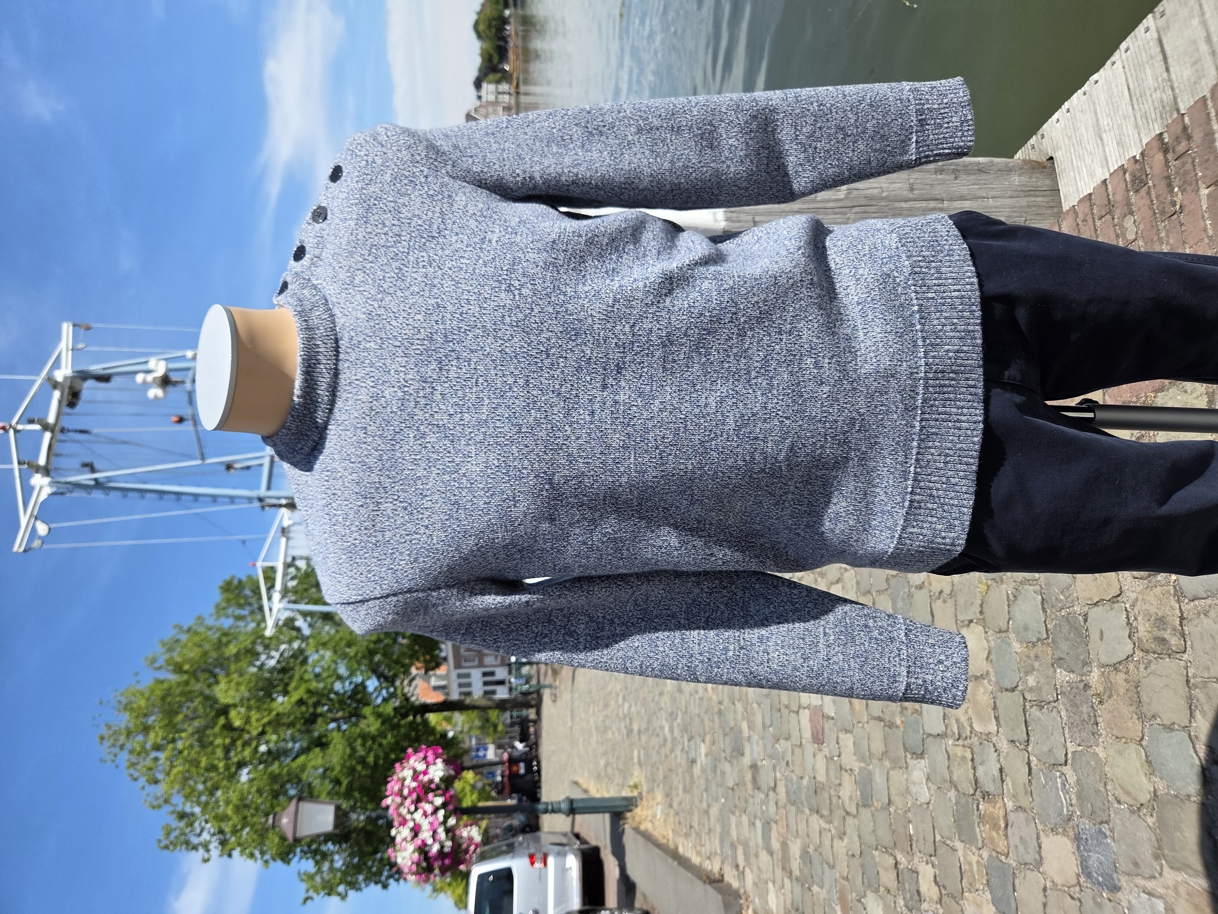 Saint James Cancale  Wool Sweater - Jean/Ecru