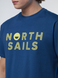 North Sails T-Shirt SS Line Print - Dark Denim