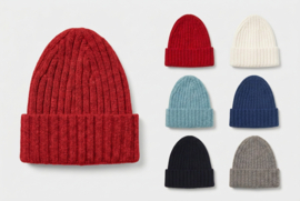 Emerald Tallin Beanie 100% wool - Rood (More Colours Available)