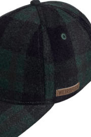 Weird Fish Falkirk Flannel Check Cap - Cedar Green