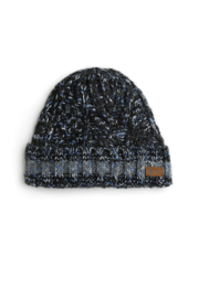 Weird Fish ALDIN Eco Cable Knit Beanie - Navy AW22