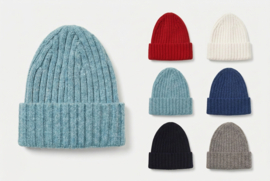 Emerald Tallin Muts 100% wool Beanie - Water (More colours available)