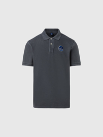 North Sails Polo shirt with pigment-dyed finish - Navy Blue