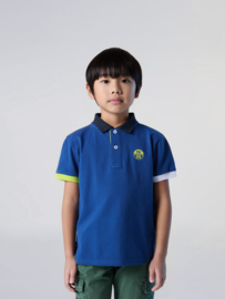 North Sails SS Polo with Graphic - Ocean Blue