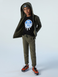 North Sails Hoodie Full Zip Sweatshirt w/Graphic - Ivy Green AW22