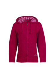 Weird Fish Weylin Eco Full Zip Hooded Macaroni - berry